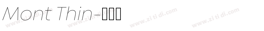 Mont Thin字体转换